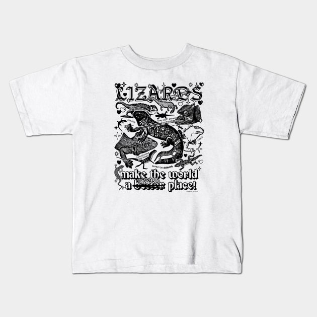 Lizards Kids T-Shirt by Arcane Bullshit